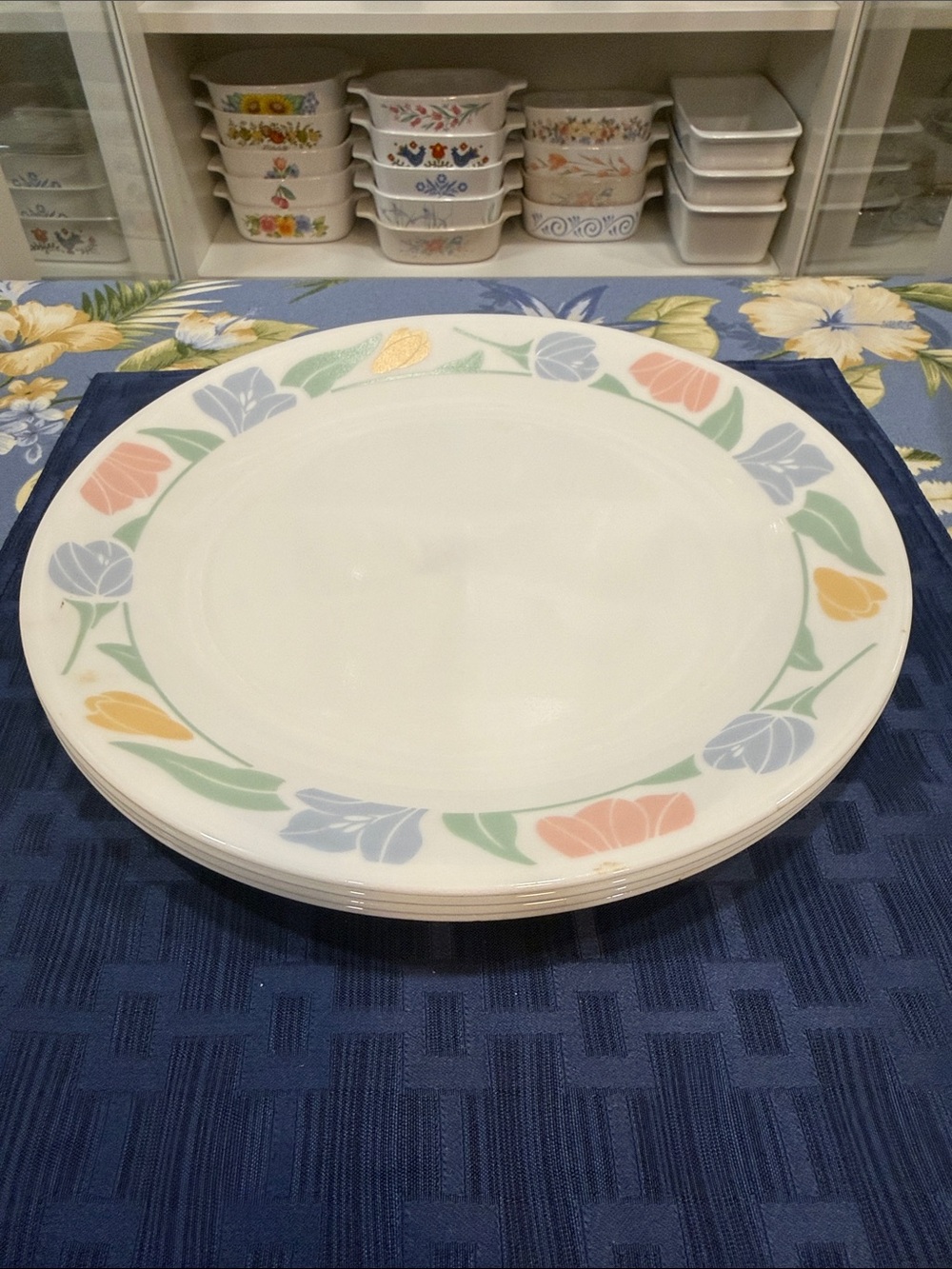 Vintage Corelle Friendship 10.25" Dinner Plates set of four